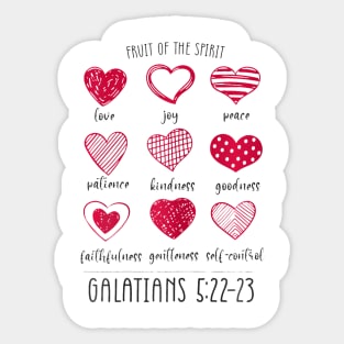 Fruit Of The Spirit Heart Galatians Sticker